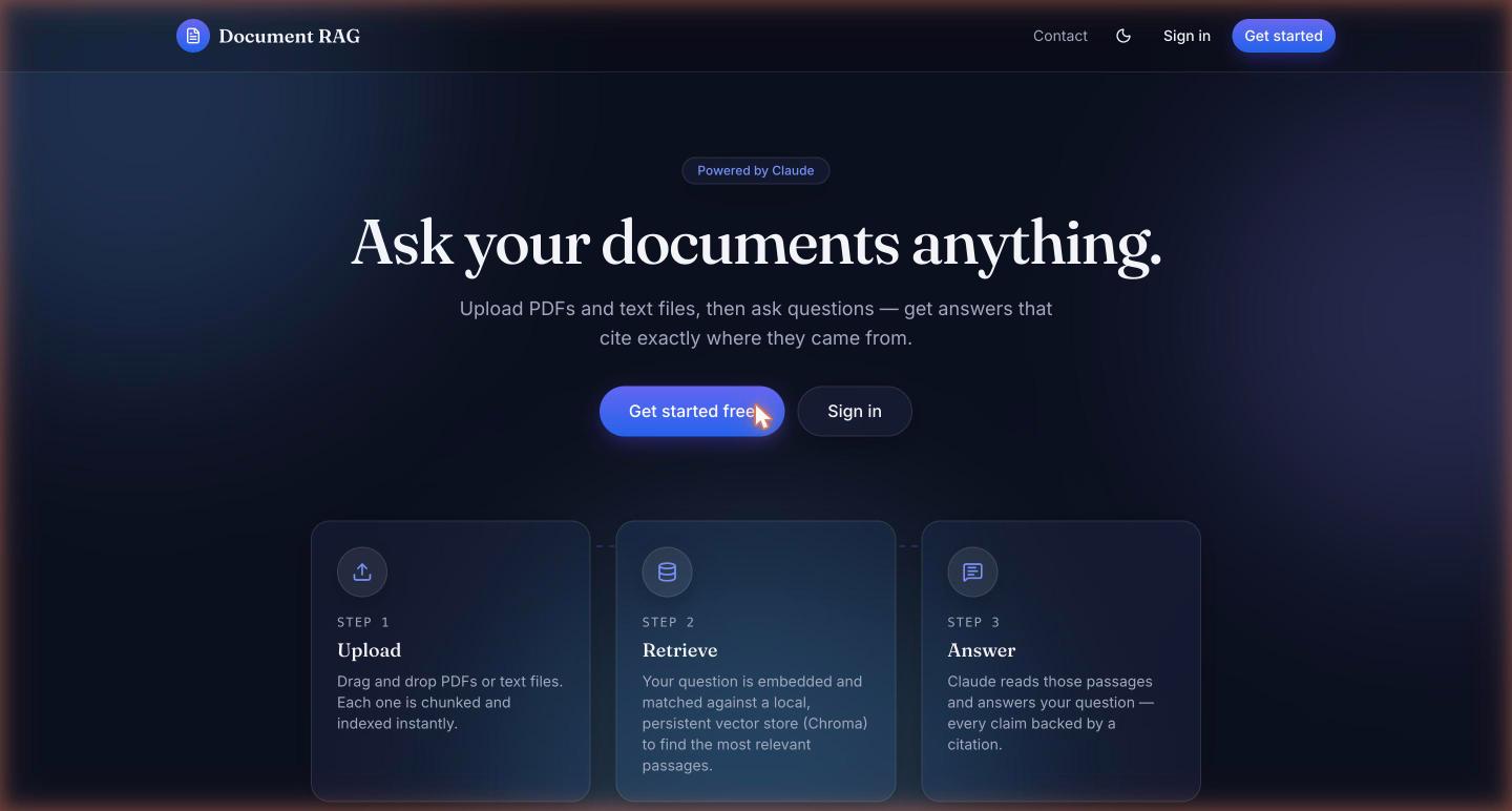 Document RAG — Q&A over your PDFs